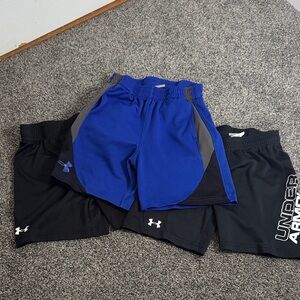 Under Armour Kids' Blue and Black Shorts Trio